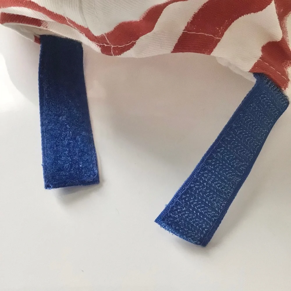 Justice Patriotic Blinged Peace Hat Red White Blue Silver OS
